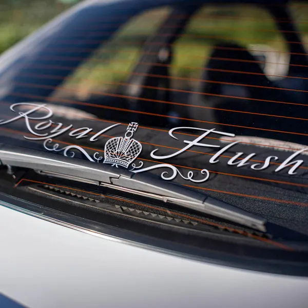 Royal Flush Strip JDM Drift Turbo Daily Car Windshield Vinyl Sticker Decal >