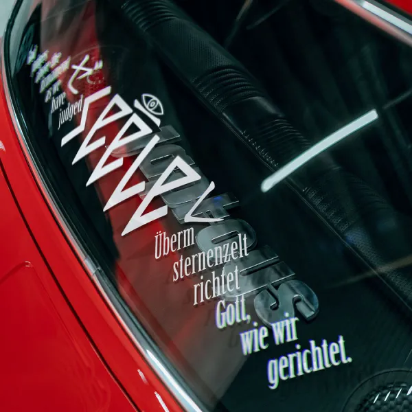 SEELE ゼーレ Banner Motto Starry Firmament God Judges Keel Lorenz Sound Only NERV Angel Anime Manga Car Side Vinyl Sticker Decal>