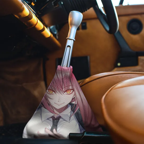 Makima v2 Public Safety Devil Hunter Head Control Nayuta Waifu Hot Senpai Otaku Anime Manga Eco Leather Printed Car Shift Boot>