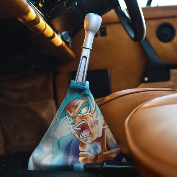 Son Goku Vegetto Vegito Vegerot Super Saiyan Blue Vegeta Potara Earrings Z DBZ Kai Anime Manga Eco Leather Printed Car Shift Boot>