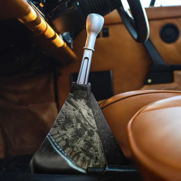  YT-1300 Millennium Falcon Fastest Hunk Junk Galaxy Light Freighter Kessel Run Han Solo Chewbacca Rebel Alliance Starship Eco Leather Printed Car Shift Boot>