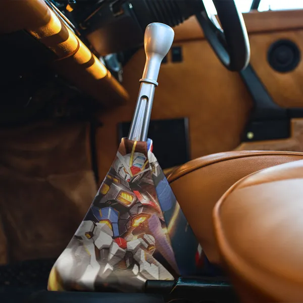 RX-78-2 Amuro Ray Earth Federation Forces E.F.F. White Devil Zeon Armor Mecha Anime Manga Eco Leather Printed Car Shift Boot>