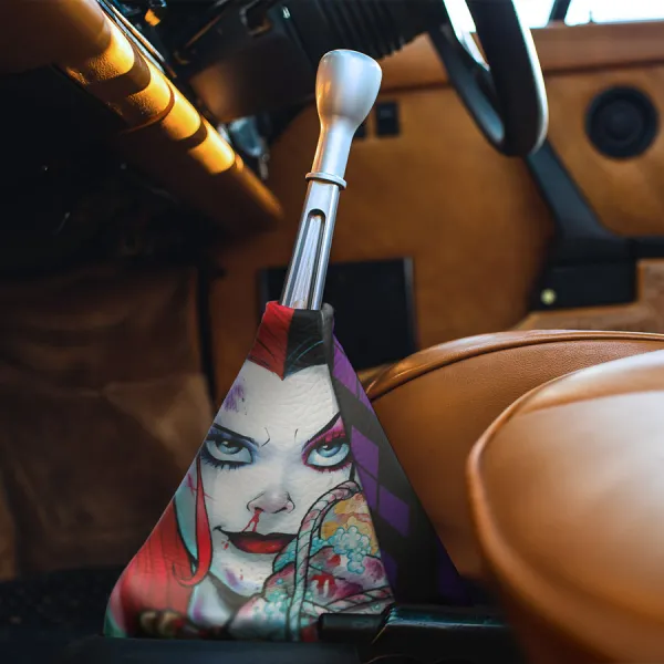 Daddys Lil Monster Puddin Eyes Birds Baseball Bat Arkham Asylum Gotham Sirens Prey Hahaha Why So Serious Comic Eco Leather Printed Car Shift Boot>