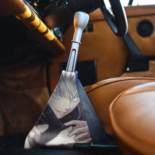 Satoru Gojo v1 Special Grade Sorcerer Limitless Six Eyes Blindfold Senpai Otaku Anime Manga Eco Leather Printed Car Shift Boot>