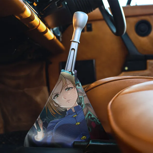 Nobara Kugisaki v1 Sorcerer Hammer Nails Straw Doll Cursed Sexy Hot Boobs Waifu Otaku Anime Manga Eco Leather Printed Car Shift Boot>
