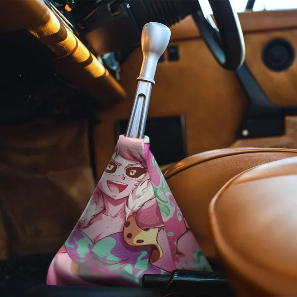 Mina Ashido Pink Team v2 Pinky Horns Quirk U.A. High School Izuku Midoriya Deku Bakugo Shoto Waifu Boobs Anime Manga Eco Leather Printed Car Shift Boot>