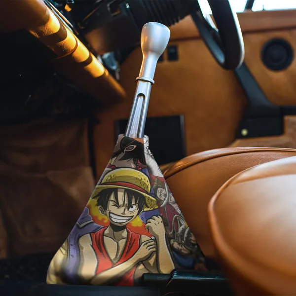 Monkey D Luffy v1 Straw Hat Brook Yamato Pirates Captain King Devil Fruit Four Emperors Treasure Anime Manga Eco Leather Printed Car Shift Boot>