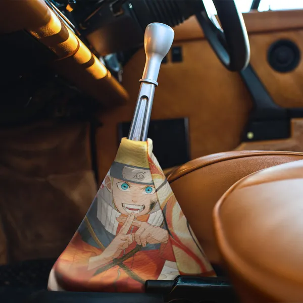 Uzumaki Shinobi Nine-Tails Konoha Konohagakure Hidden Leaf Team Kakashi Anime Manga Eco Leather Printed Car Shift Boot>