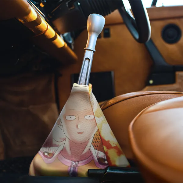 Saitama v1 Master Senpai Caped Baldy A-Class Rank 39 Hero Association Power The Fist Anime Manga Eco Leather Printed Car Shift Boot>