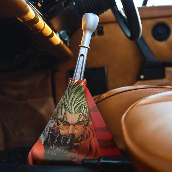 Vash Stampede v1 Humanoid Typhoon Gunman Legendary Marksman Dual Revolvers Guns Knives Millions Space Western Anime Manga Eco Leather Printed Car Shift Boot>