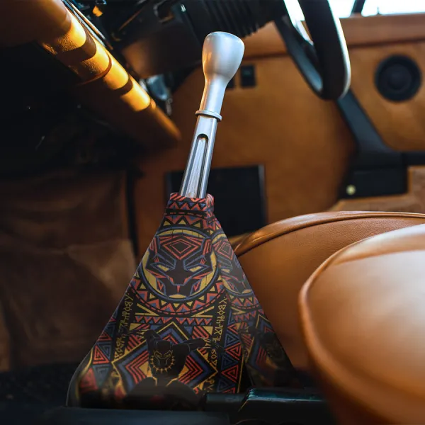 T'Challa Wakanda Forever Vibranium Nation Dora Milaje Warriors King Traditional African Comic Eco Leather Printed Car Shift Boot>