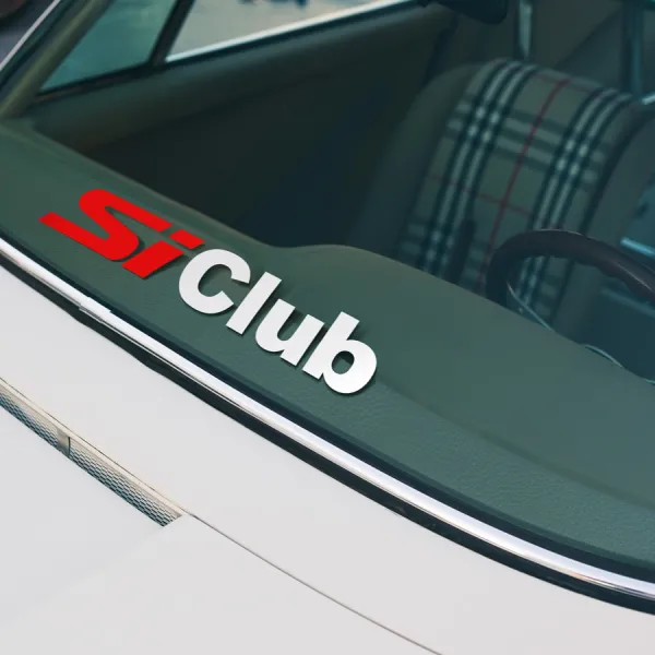 2x Pair Si Club Society Crew Build K Series Turbo Charged EK EG EJ Vtec Boosted Street Racing Drift Stance JDM Car Vinyl Sticker Decal>