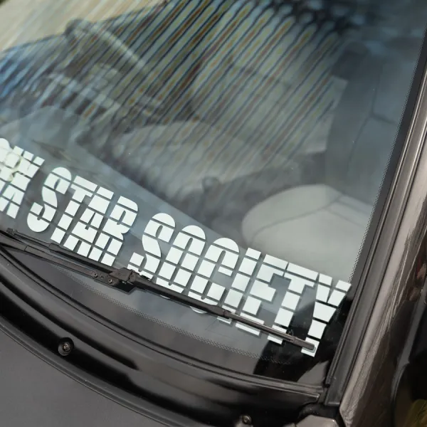 2x Pair Six Star Society JDM AWD Turbo Build Elite Tuner Culture Racing Drift Rally Stanced Spool Spec Car Vinyl Sticker Decal>