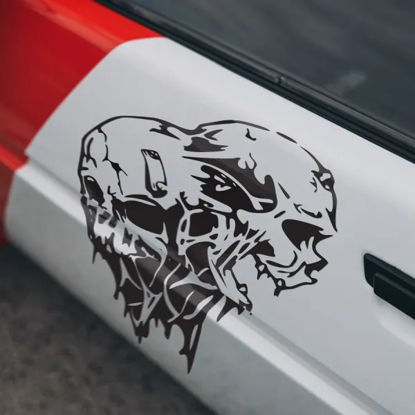 2x Pair Side Zombie v3 Biohazard Sign Rotten Kill Squad Outbreak Apocalypse Survival Undead Walking Crusher Hunter Car Vinyl Sticker Decal>