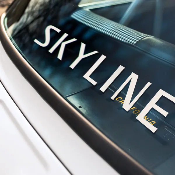 2x Pair Classic R32 R33 R34 C10 C110 GTR Japan JDM Chassis Turbocharged Inline-Six Stanced Fitment Car Vinyl Sticker Decal>