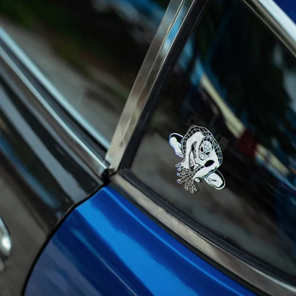 2x Pair Peter Parker Luck Mask Web Great Power Responsibility Oscorp Bugle Superhero Comic Car Vinyl Sticker Decal>