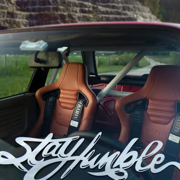 2x Pair Stay Humble JDM Lifestyle Honor Respect Culture Grounded Mindset Stance Slammed Camber Static Car Vinyl Sticker Decal>