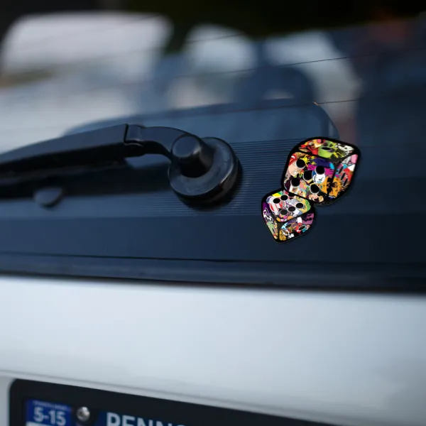 Dice Set Lucky Sticker Bomb Texture JDM Japan Made Rising Sun Build Project Show Meeting Drift Racing Stance Printed Car Vinyl Decal>