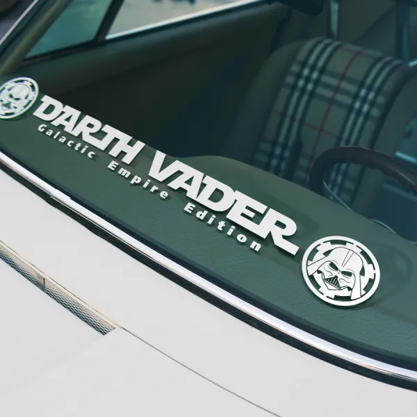 Darth Dark Lord of the Sith Anakin Skywalker Helmet Imperial Fleet Commander TIE Fighter Squadron Death Star Galactic Empire Force Jedi Car Vinyl Sticker Decal>