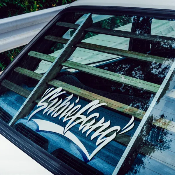 2x Pair Subie Gang Turbo Charged Flutter Boost Power Engine Exhaust Racing Drift Rally Car Vinyl Sticker Decal>