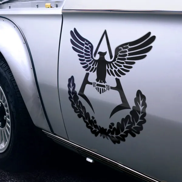 2x Pair Side Char Aznable Personal Emblem v2 Eagle Red Comet MS-06S Zaku II Commander Type Unit Squadron Principality of Zeon Axis AEUG Anime Manga Car Vinyl Sticker Decal>