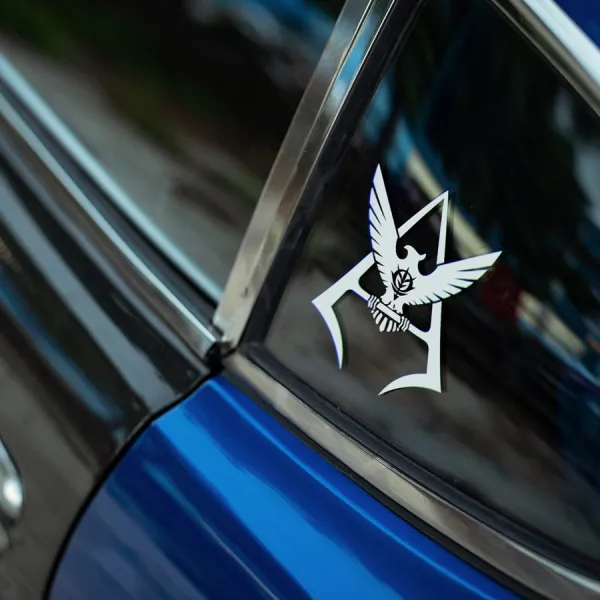 2x Pair Small Char Aznable Personal Emblem v1 Eagle Red Comet MS-06S Zaku II Commander Type Unit Squadron Principality of Zeon Axis AEUG Anime Manga Car Vinyl Sticker Decal>