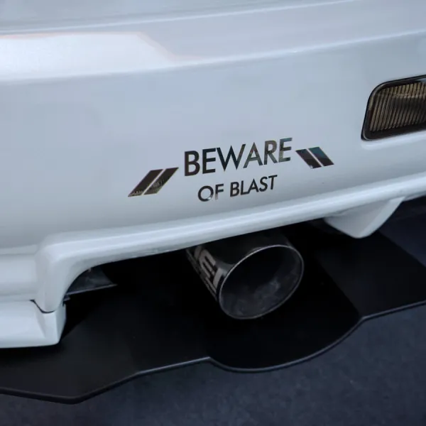 2x Pair Beware of Blast Caution Maintenance Warning Sign Alert Mecha Pilot MS-06S Zaku II RX-78-2 Principality of Zeon Earth Federation Axis Anime Manga Car Vinyl Sticker Decal>