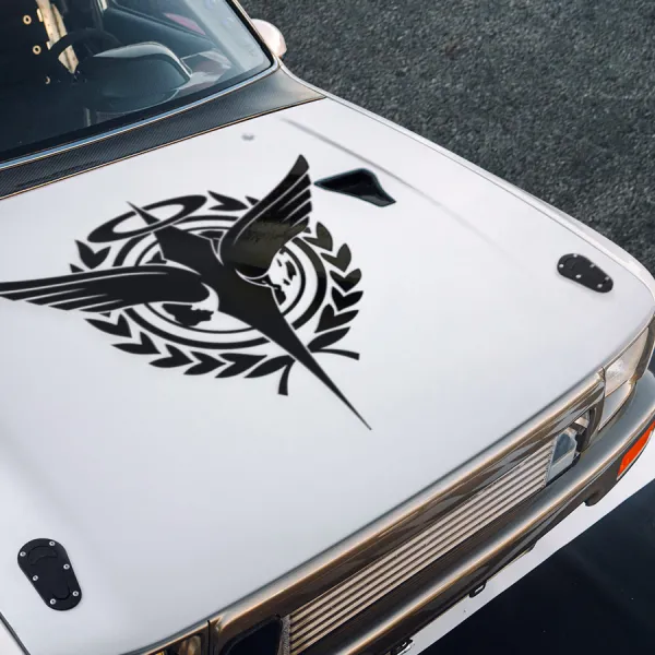 Hood Celestial Being Private Paramilitary Force Eradication of War Ptolemaios Team Trinity GN Observers Aeolia Schenberg Anime Manga Car Vinyl Sticker Decal>