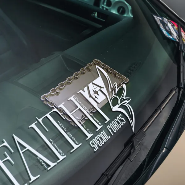 2x Pair FAITH White Wing Badge Elite Special Forces Corps Fast Acting Integrate Tactical Headquarters ZAFT PLANT Zodiac Alliance Anime Manga Car Vinyl Sticker Decal>