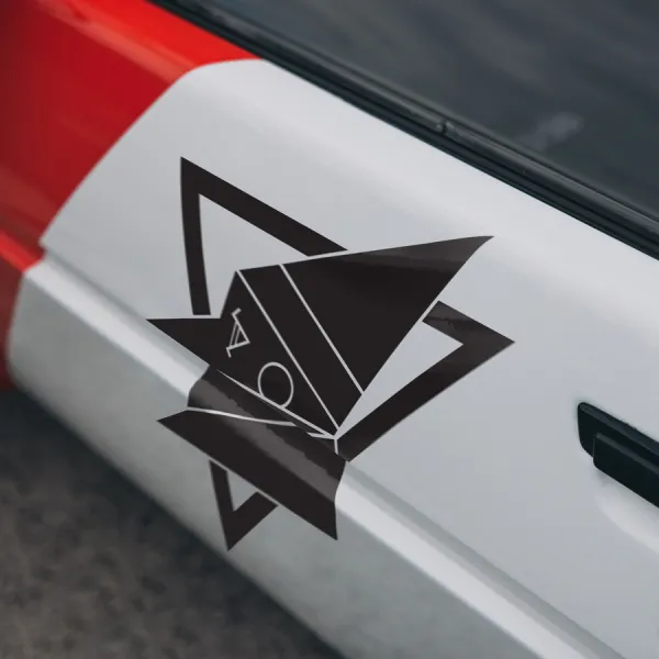 2x Pair Side OZ v2 Organization of the Zodiac Romefeller Foundation Space Forces Specials OZ-00MS Tallgeese Tin Man United Earth Sphere Alliance Anime Manga Car Vinyl Sticker Decal>