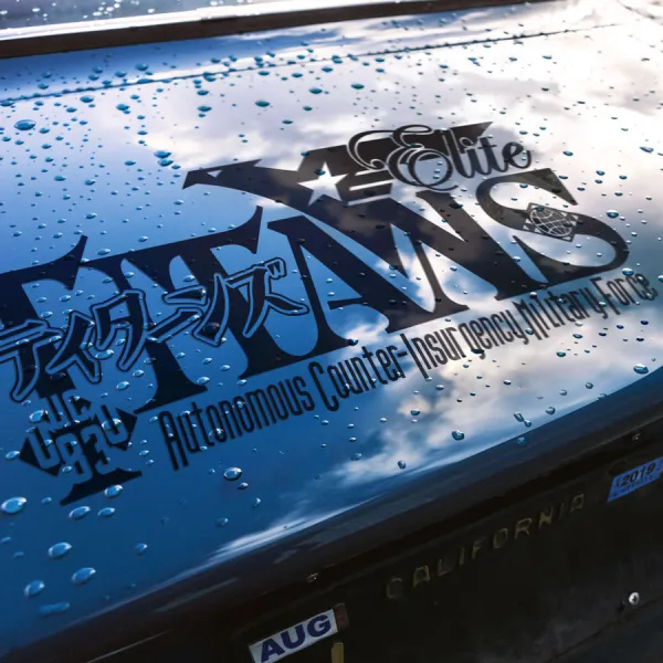 2x Pair Titans v2 Elite Military Force Counter-Insurgency Rogue Earth Federation Sphere Principality of Zeon Axis AEUG Gryps Anime Manga Car Vinyl Sticker Decal>