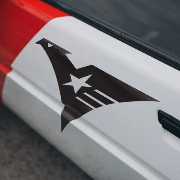 2x Pair Side Titans Elite Military Force Counter-Insurgency Rogue Earth Federation Sphere Principality of Zeon Axis AEUG Gryps Anime Manga Car Vinyl Sticker Decal>