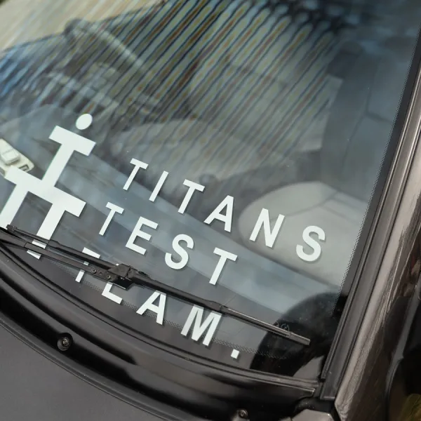 2x Pair Titans Test Team T3 Special Unit Weapon Black Otter Elite Military Force Earth Federation Sphere Zeon Axis AEUG Gryps Anime Manga Car Vinyl Sticker Decal>