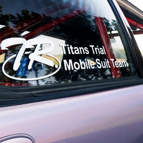 2x Pair TR Titans Trial Team Special Unit Black Otter Elite Military Force Earth Federation Sphere Zeon Axis AEUG Gryps Anime Manga Car Vinyl Sticker Decal>