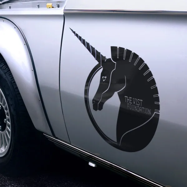 2x Pair Side Vist Foundation Unicorn Keepers of Laplace's Box Earth Sphere RX-0 UC Project ARX-014 Silver Bullet Anime Manga Car Vinyl Sticker Decal>