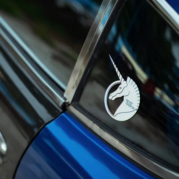 2x Pair Small Vist Foundation Unicorn Keepers of Laplace's Box Earth Sphere RX-0 UC Project ARX-014 Silver Bullet Anime Manga Car Vinyl Sticker Decal>