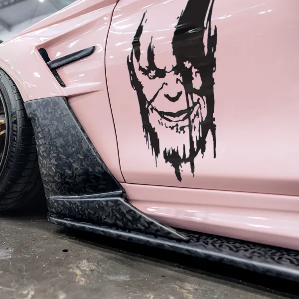 2x Pair Side Eternal Mad Titan v2 Gems Stones Glove Infinity Gauntlet Power Snap Decimation Gamora Nebula Black Order War Comic Car Vinyl Sticker Decal>