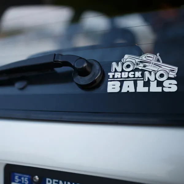 2x Pair No Truck No Balls 4x4 AWD Diesel Offroad V8 Power Savage Lifted Monster Funny Mud Car Vinyl Sticker Decal >