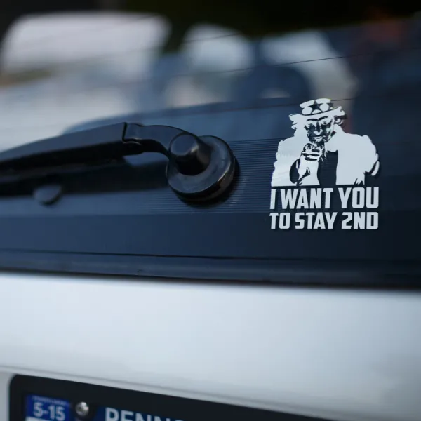 2x Pair I Want You To Stay 2nd Uncle Sam USA American Patriotic Street Drag Night Run Racing Drift Circuit Outlaw Tuning Car Vinyl Sticker Decal>