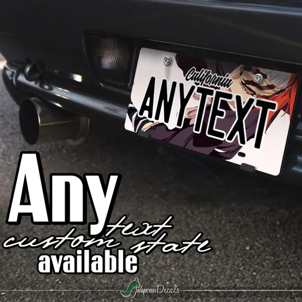 Renji Abarai Shinigami Zabimaru Seireitei Soul Society Gotei 13 CUSTOM ANY TEXT STATE Printed Aluminum Composite Car Vanity License Plate>