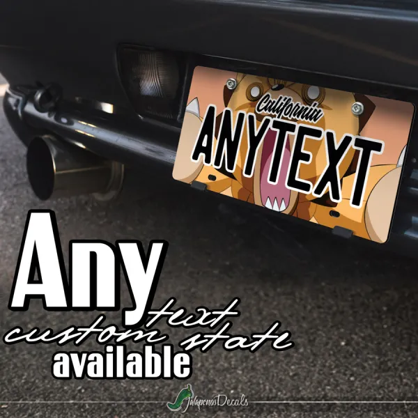 Kon Lion Great Underpod Modified Soul Pill Shinigami Karakura CUSTOM ANY TEXT STATE Printed Aluminum Composite Car Vanity License Plate>