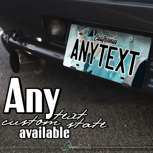 Tōshirō Hitsugaya Hyōrinmaru Ice Dragon Shinigami Seireitei Soul Society CUSTOM ANY TEXT STATE Printed Aluminum Composite Car Vanity License Plate>