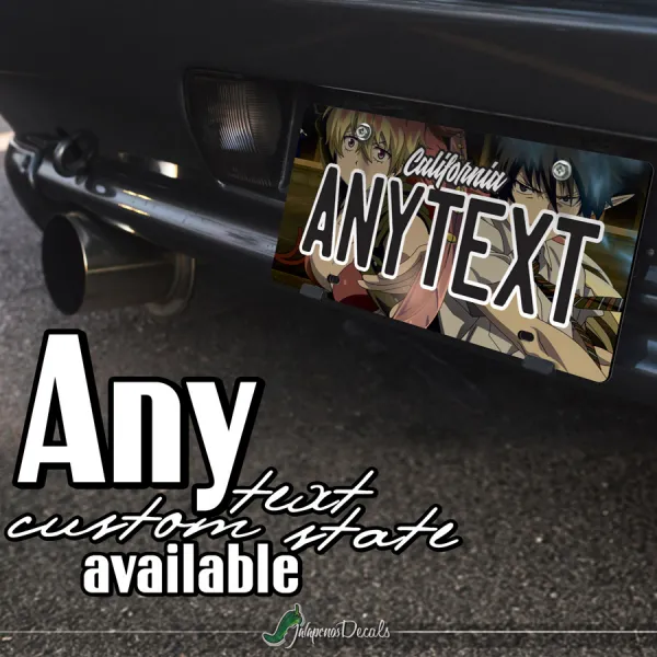 Shura Kirigakure v1 Rin Okumura Sexy Hot Girl Anime Manga CUSTOM ANY TEXT STATE Printed Aluminum Composite Car Vanity License Plate>