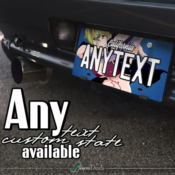 Shura Kirigakure v3 Yamada Meister Knight Sexy Hot Girl Anime Manga CUSTOM ANY TEXT STATE Printed Aluminum Composite Car Vanity License Plate>