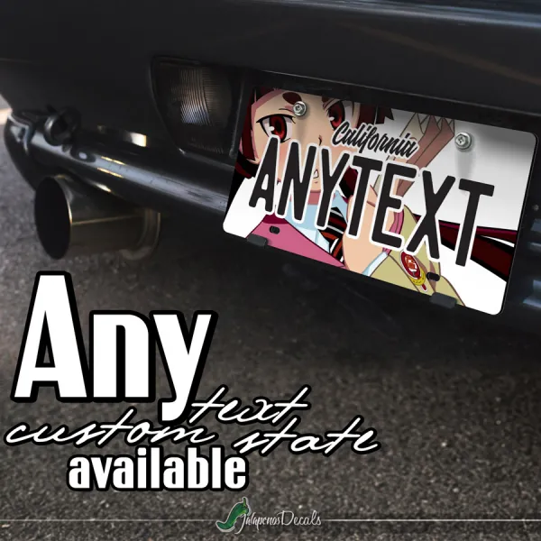 Izumo Kamiki v4 True Cross Academy Sexy Hot Girl Anime Manga CUSTOM ANY TEXT STATE Printed Aluminum Composite Car Vanity License Plate>