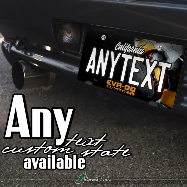 Eva Unit 00 Rei Ayanami Angel NERV Anime CUSTOM ANY TEXT STATE Printed Aluminum Composite Car Vanity License Plate>