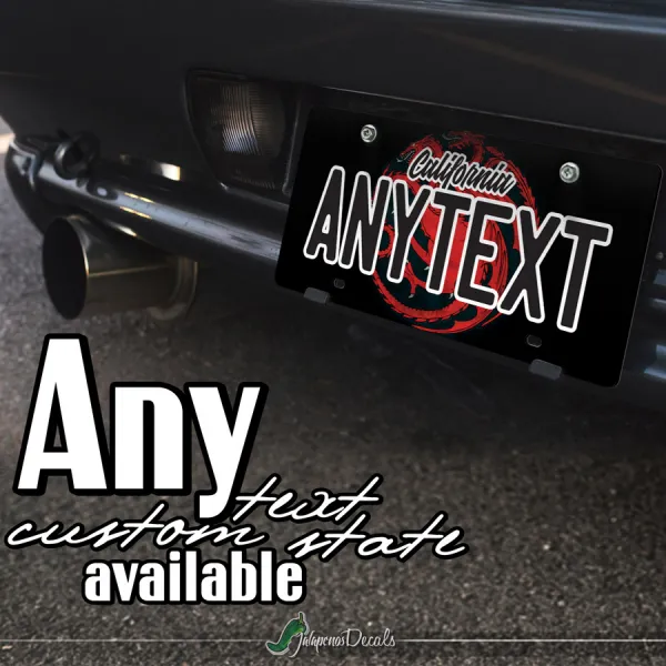 House Targaryen Dragon Mother Daenerys Queen Fire Blood CUSTOM ANY TEXT STATE Printed Aluminum Composite Car Vanity License Plate>
