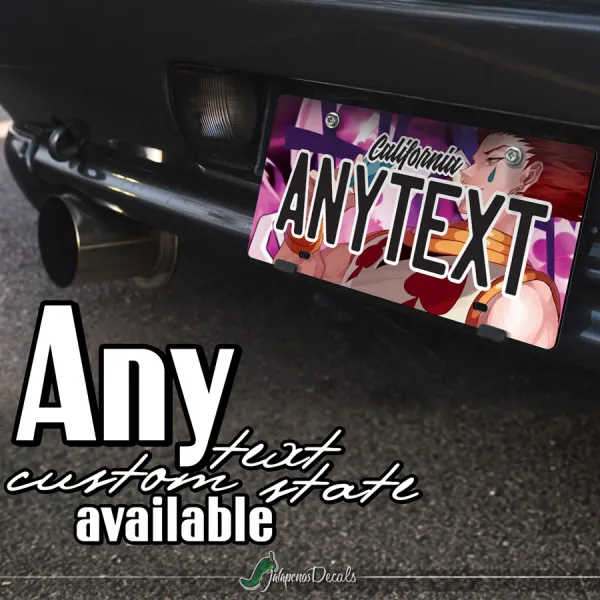 Hisoka Morow Magician Grim Reaper Phantom Cards Troupe Anime Manga Otaku CUSTOM ANY TEXT STATE Printed Aluminum Composite Car Vanity License Plate>