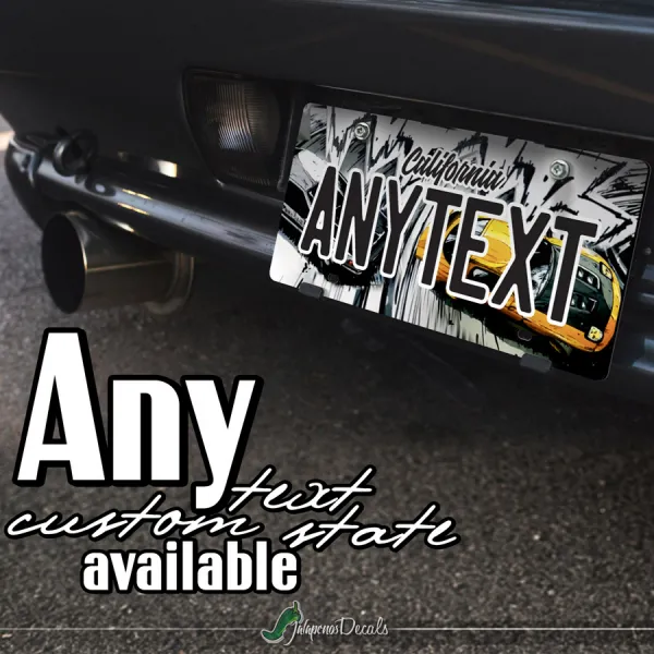 Fujiwara Tofu Shop Night Kids Akagi Redsuns Emperor Myogi Anime Manga CUSTOM ANY TEXT STATE Printed Aluminum Composite Car Vanity License Plate>