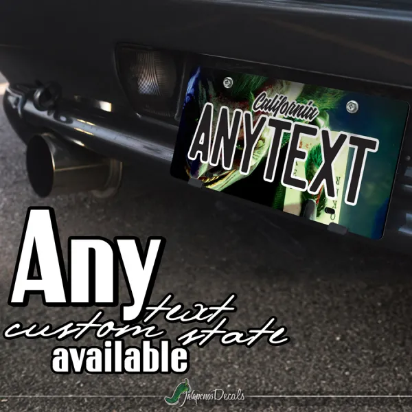 Hahaha Why So Serious Cards v2 Comic Suicide Smile CUSTOM ANY TEXT STATE Printed Aluminum Composite Car Vanity License Plate>